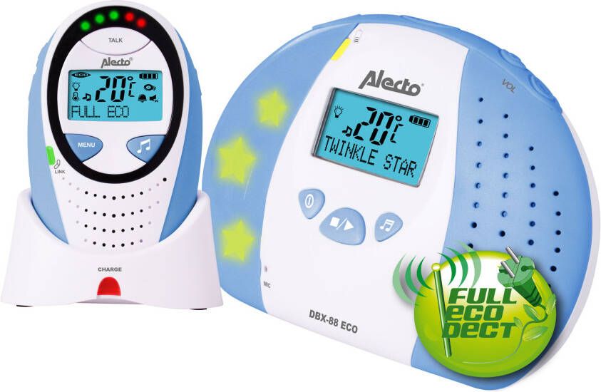 Alecto Full Eco Dect Babyfoon Dbx 88 Eco Blauw online kopen