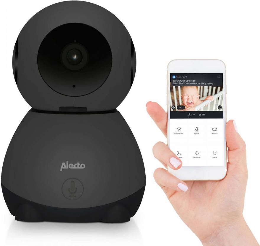 Alecto SMARTBABY10BK Wifi babyfoon met camera Zwart online kopen