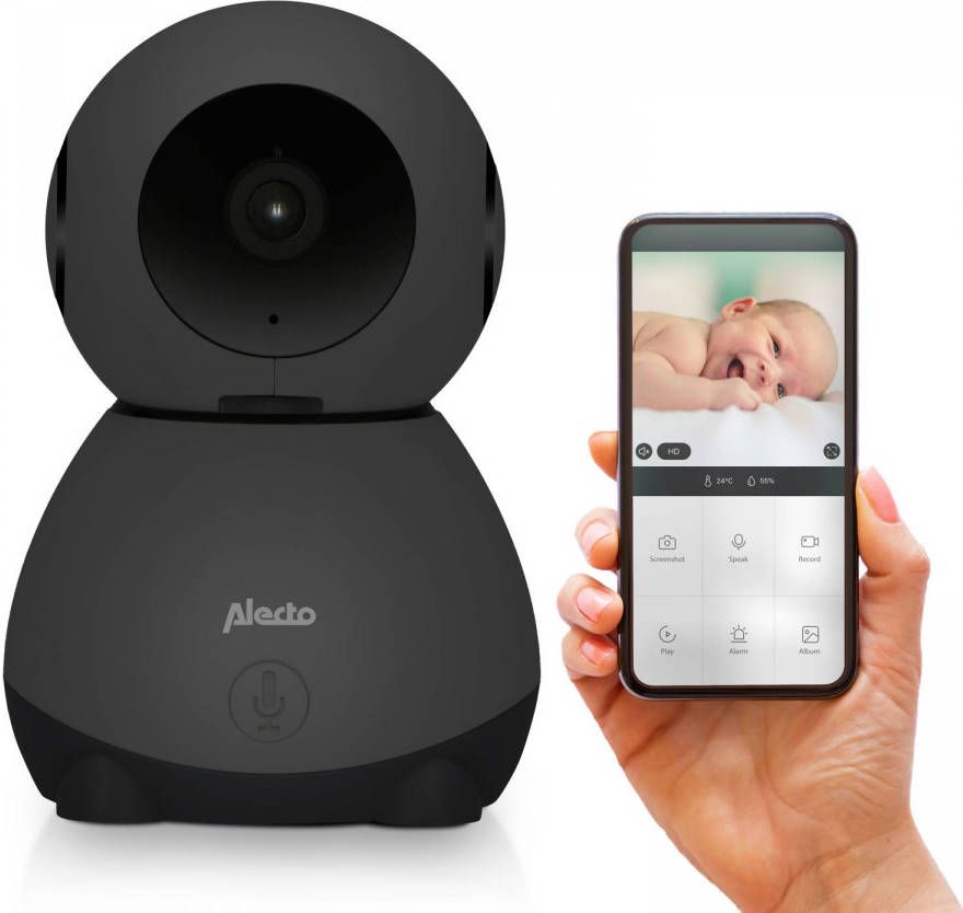 Alecto SMARTBABY10BK Wifi babyfoon met camera Zwart online kopen