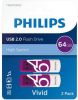 Philips FM64FD05D USB 2.0 64GB Vivid Paars 2 stuks online kopen