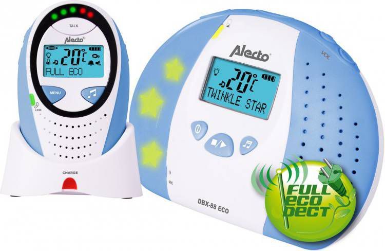 Alecto Full Eco Dect Babyfoon Dbx 88 Eco Blauw online kopen