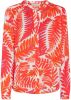 Fabienne Chapot blouse Sunset met bladprint oranje/gebroken wit online kopen
