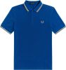 Fred Perry regular fit polo Twin tipped met contrastbies mid blue online kopen