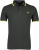 Fred Perry regular fit polo Twin tipped met contrastbies britgreen/citron online kopen