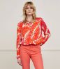 Fabienne Chapot blouse Sunset met bladprint oranje/gebroken wit online kopen