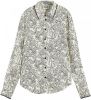 Scotch & Soda Jacquard blouse met lange mouwen en geborduurde biezen online kopen