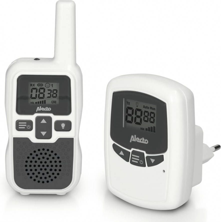Alecto Babyfoon DBX 80 met lang bereik wit en antracietkleurig online kopen