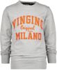 Vingino Essentials sweater met logo grijs melange/oranje online kopen